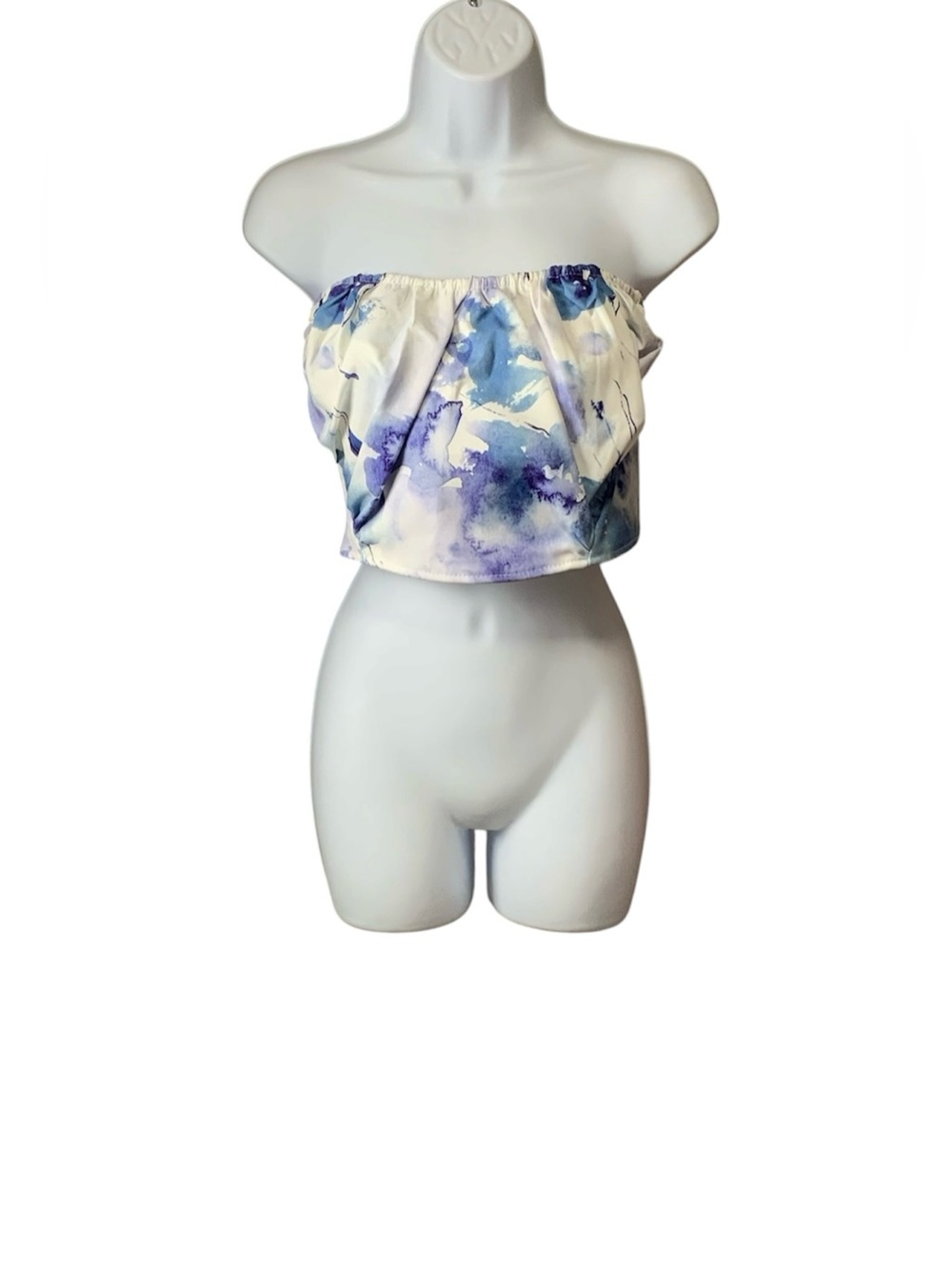 Missguided+ White/Blue Floral Corset Top